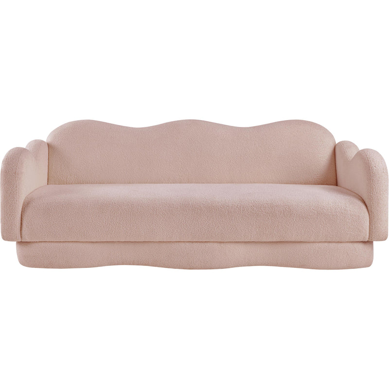 Meridian Bloom Pink Teddy Fabric Sofa IMAGE 3