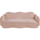 Meridian Bloom Pink Teddy Fabric Sofa IMAGE 6