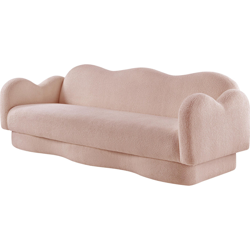 Meridian Bloom Pink Teddy Fabric Sofa IMAGE 7