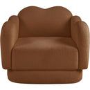 Meridian Bloom Saddle Teddy Fabric Chair IMAGE 3