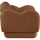 Meridian Bloom Saddle Teddy Fabric Chair IMAGE 4