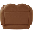 Meridian Bloom Saddle Teddy Fabric Chair IMAGE 5