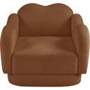 Meridian Bloom Saddle Teddy Fabric Chair IMAGE 6