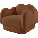 Meridian Bloom Saddle Teddy Fabric Chair IMAGE 7