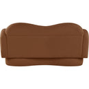  Meridian Bloom 58" Saddle Teddy Fabric Upholstered Loveseat IMAGE 5