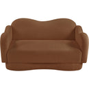  Meridian Bloom 58" Saddle Teddy Fabric Upholstered Loveseat IMAGE 6