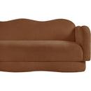  Meridian Bloom 82" Saddle Teddy Fabric Upholstered Sofa IMAGE 12