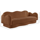  Meridian Bloom 82" Saddle Teddy Fabric Upholstered Sofa IMAGE 16