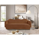  Meridian Bloom 82" Saddle Teddy Fabric Upholstered Sofa IMAGE 2