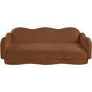  Meridian Bloom 82" Saddle Teddy Fabric Upholstered Sofa IMAGE 6