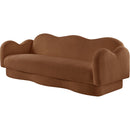  Meridian Bloom 82" Saddle Teddy Fabric Upholstered Sofa IMAGE 7