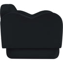  Meridian Bloom Black Velvet Upholstered Chair IMAGE 4