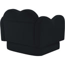  Meridian Bloom Black Velvet Upholstered Chair IMAGE 7