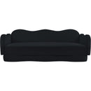  Meridian Bloom 82" Black Velvet Upholstered Sofa IMAGE 3