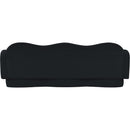  Meridian Bloom 82" Black Velvet Upholstered Sofa IMAGE 5
