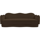  Meridian Bloom 82" Brown Velvet Upholstered Sofa IMAGE 3