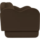  Meridian Bloom 82" Brown Velvet Upholstered Sofa IMAGE 4