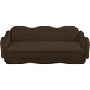  Meridian Bloom 82" Brown Velvet Upholstered Sofa IMAGE 6