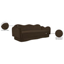 Meridian Bloom 82" Brown Velvet Upholstered Sofa IMAGE 9