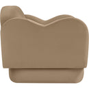  Meridian Bloom Camel Velvet Upholstered Chair IMAGE 4