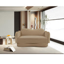  Meridian Bloom 58" Camel Velvet Upholstered Loveseat IMAGE 2