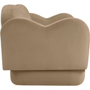  Meridian Bloom 58" Camel Velvet Upholstered Loveseat IMAGE 4