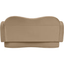  Meridian Bloom 58" Camel Velvet Upholstered Loveseat IMAGE 5