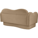  Meridian Bloom 58" Camel Velvet Upholstered Loveseat IMAGE 7