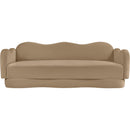 Meridian Bloom 82" Camel Velvet Upholstered Sofa IMAGE 3