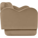  Meridian Bloom 82" Camel Velvet Upholstered Sofa IMAGE 4