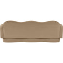  Meridian Bloom 82" Camel Velvet Upholstered Sofa IMAGE 5
