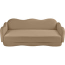  Meridian Bloom 82" Camel Velvet Upholstered Sofa IMAGE 6