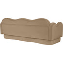  Meridian Bloom 82" Camel Velvet Upholstered Sofa IMAGE 7