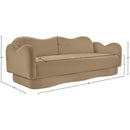  Meridian Bloom 82" Camel Velvet Upholstered Sofa IMAGE 8