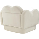  Meridian Bloom Cream Velvet Upholstered Chair IMAGE 7