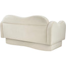  Meridian Bloom 58" Cream Velvet Upholstered Loveseat IMAGE 7