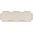 Meridian Bloom 82" Cream Velvet Upholstered Sofa IMAGE 5
