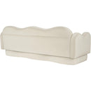  Meridian Bloom 82" Cream Velvet Upholstered Sofa IMAGE 7