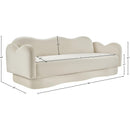  Meridian Bloom 82" Cream Velvet Upholstered Sofa IMAGE 8