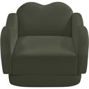 Meridian Bloom Green Velvet Upholstered Chair IMAGE 6