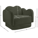  Meridian Bloom Green Velvet Upholstered Chair IMAGE 8