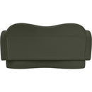  Meridian Bloom 58" Green Velvet Upholstered Loveseat IMAGE 5
