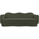 Meridian Bloom 82" Green Velvet Upholstered Sofa IMAGE 3