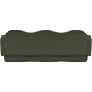  Meridian Bloom 82" Green Velvet Upholstered Sofa IMAGE 5