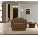  Meridian Bloom Saddle Velvet Upholstered Chair IMAGE 2