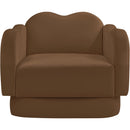  Meridian Bloom Saddle Velvet Upholstered Chair IMAGE 3