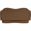  Meridian Bloom 58" Saddle Velvet Upholstered Loveseat IMAGE 5