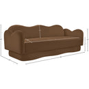  Meridian Bloom 82" Saddle Velvet Upholstered Sofa IMAGE 7