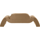 Meridian Austin Beige Velvet Loveseat IMAGE 5