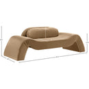 Meridian Austin Beige Velvet Loveseat IMAGE 7